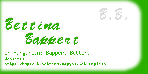 bettina bappert business card